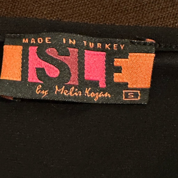 ISLE TIERED RUFFLE MIDI BLACK DRESS & SLEEVES BOAT NECK SZ S MADE IN TURKEY - Picture 7 of 12